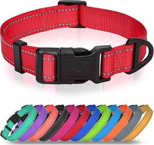 Joytale Extra Large Dog Collar, Wide Double-Sided Reflective Nylon Collar by Joytale