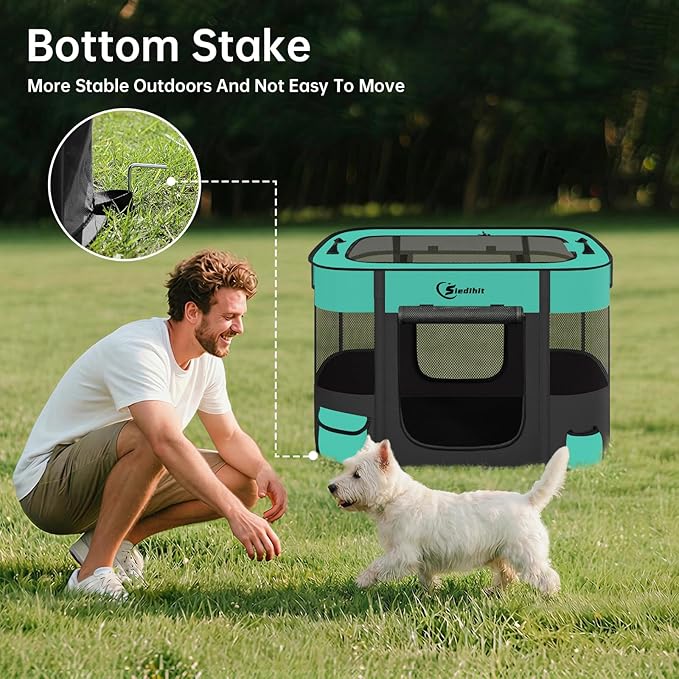 Dog Playpen, Cat Pet Puppy Pen, Portable Playpens - Image 4