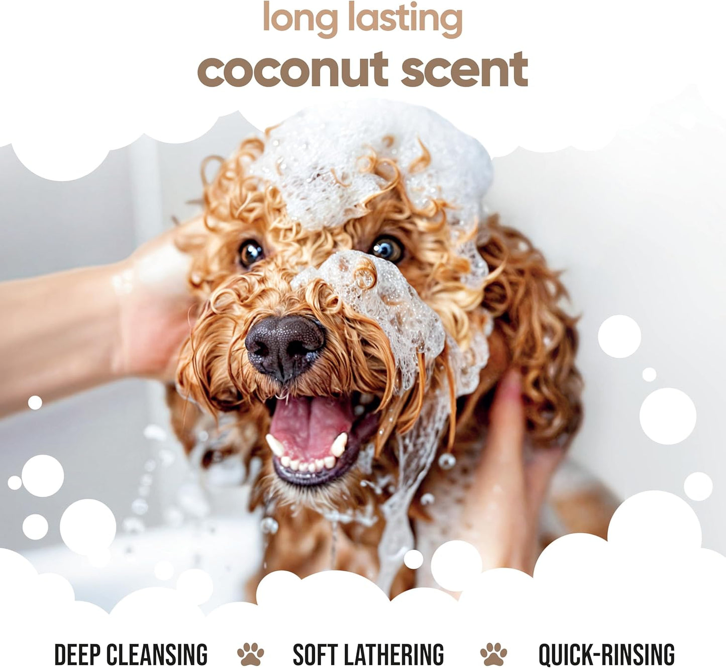 2in1 Dog Shampoo & Conditioner by Buddycare | Coconut Scented | with Aloe Vera and Pro Vitamin B5 (33.8oz)
