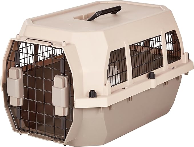 Amazon Basics Hard-Sided Dog and Cat Kennel, Single-Door Travel Pet Carrier by AmazonBasics