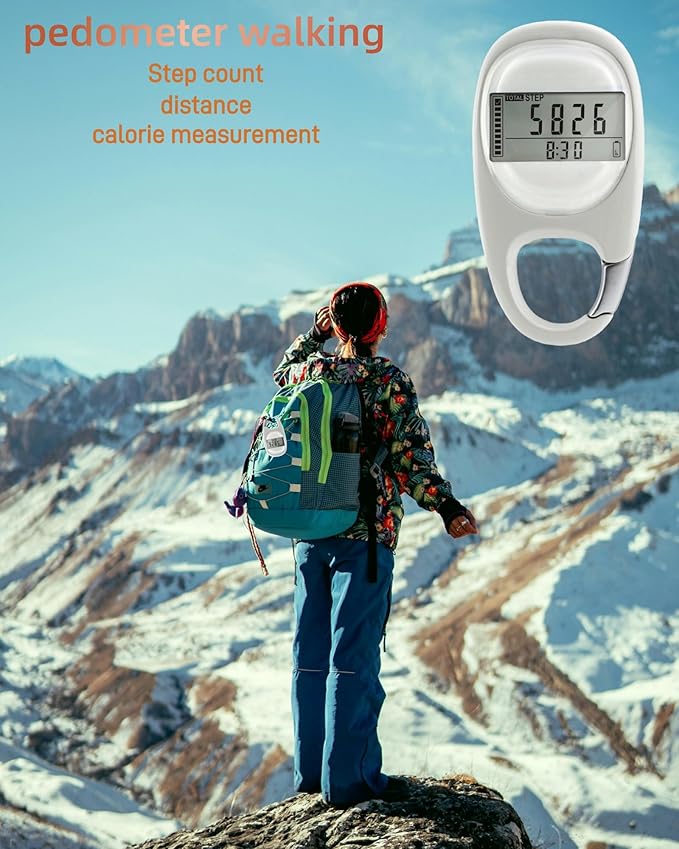 3D Pedometer for Walking Steps Miles, Distance Tracking, Calorie Count - Image 4