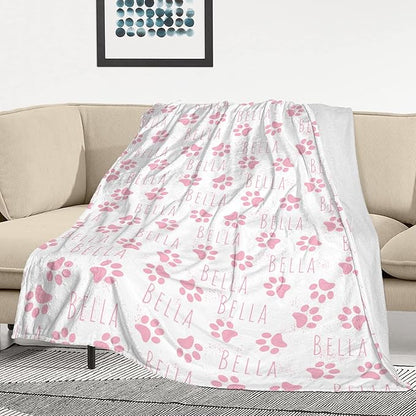 Personalized Dog Blanket, Custom Paw Print Dog Blanket - Image 3