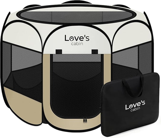 Love's cabin Pet Puppy Dog Playpen, Large Dog Tent Crates Cage Indoor/Outdoor by Lovescabin