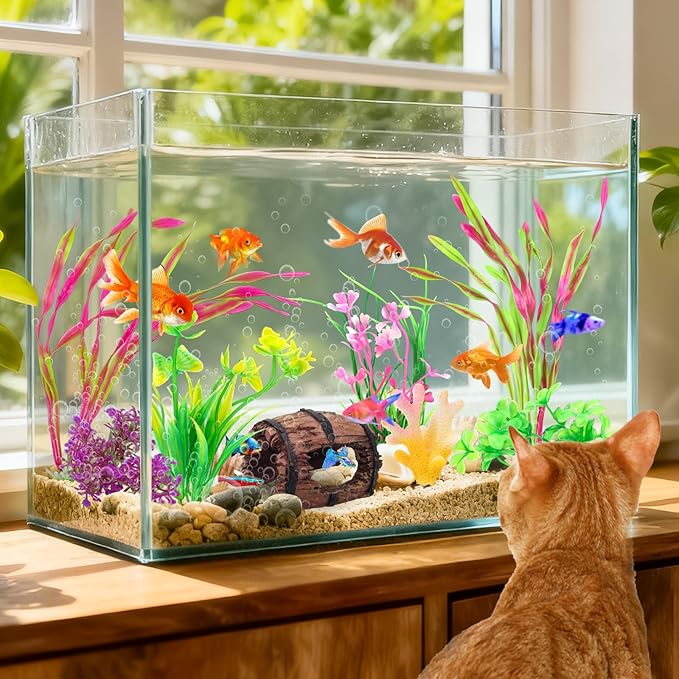 QUOZUO Small Fish Broken Barrel Decor Fish Tank Decorations Aquarium - Image 6