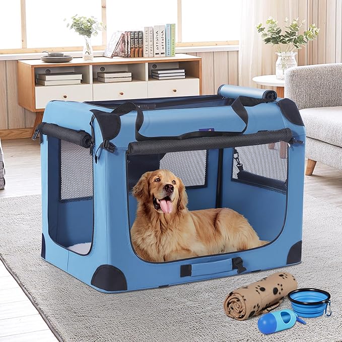 Petprsco Soft Collapsible Dog Crate, 40 inch Portable Dog Crates - Image 7