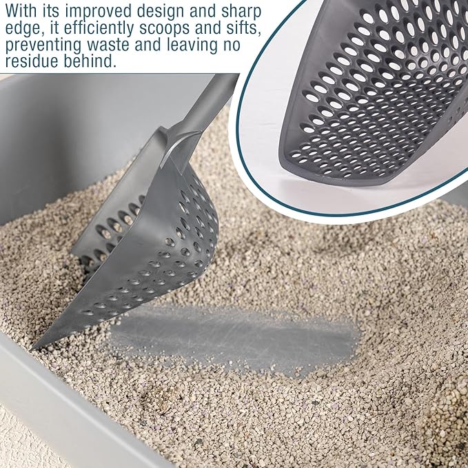 Set of 3 Cat Litter Scoop with Small Holes, Deep Sifting Shovel - Image 3