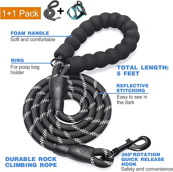 tobeDRI No Pull Dog Harness Adjustable Reflective Oxford Easy Control Medium - Image 2