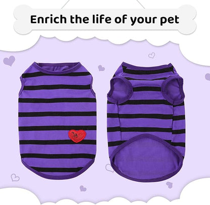 Dog Shirts for Large Dogs, Striped T-Shirts Pets Vest Pet Apparel Tee Shirts - Image 4
