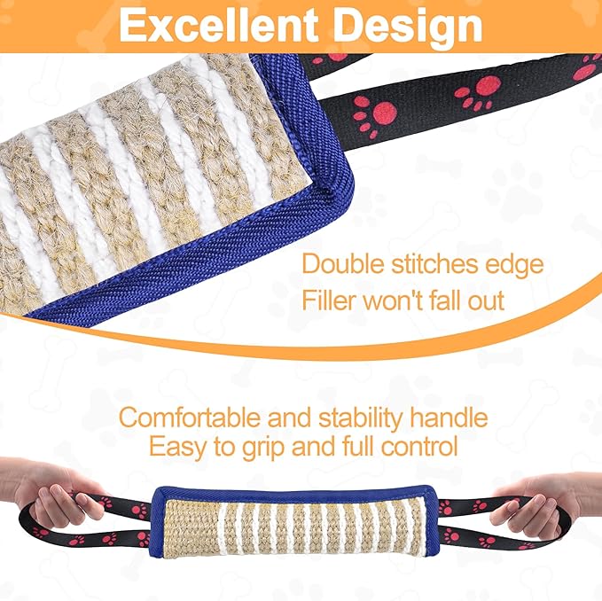 ToLanbbt Dog Tug Toy Dog Bite Jute Pillow Pull Toy - Image 4
