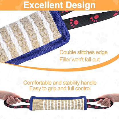 ToLanbbt Dog Tug Toy Dog Bite Jute Pillow Pull Toy - Image 4