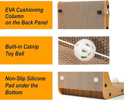 Value 2-Pack 26.8 Inch Cat Scratching Post, Premium High Density Cardboard Cat - Image 5