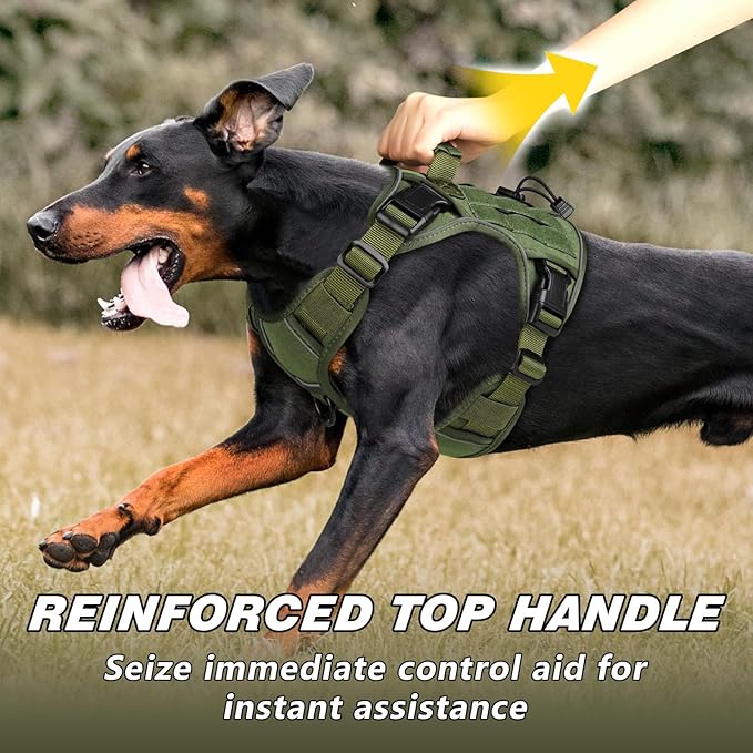 WINGOIN Green Tactical Dog Harness - Image 3