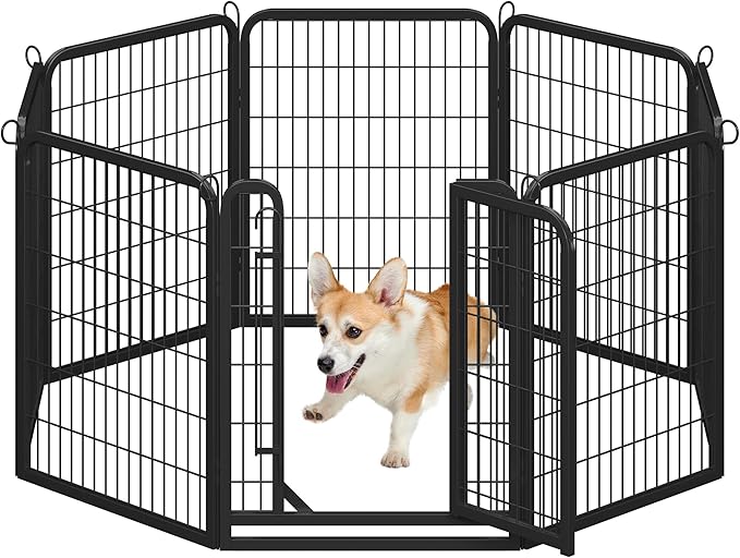 Yaheetech Dog Playpen Outdoor, 32 inch 8 Panels Dog Pen Indoor Heavy Duty Puppy by Unknown