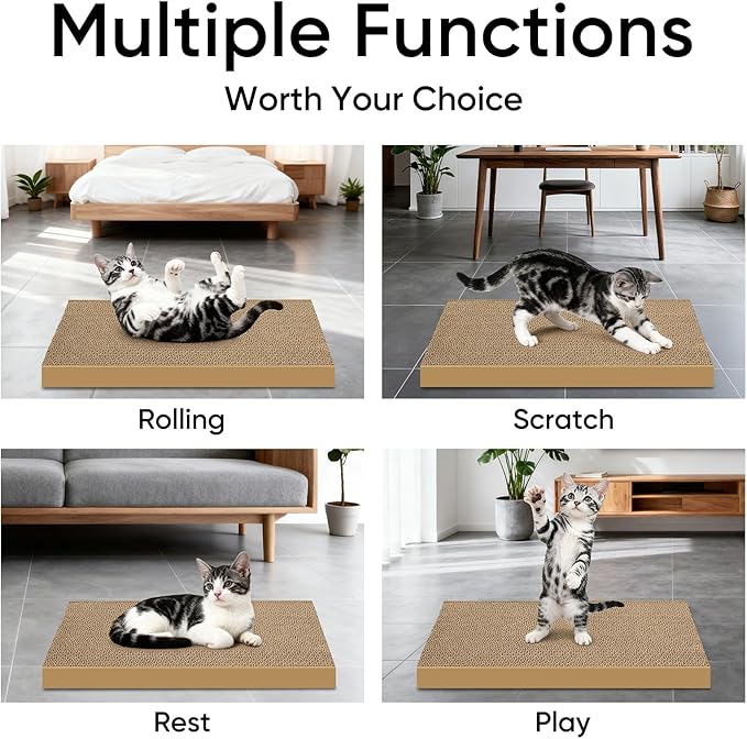 Cat Scratchers 8 Packs Refill Cat Scratching Pad Cardboard - Image 5