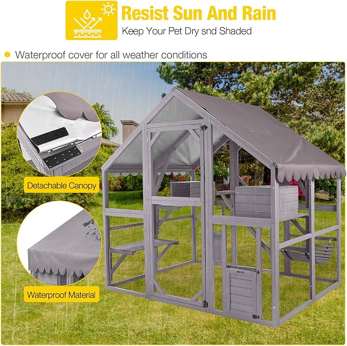 Aivituvin Catio Outdoor Cat Enclosure 28ft² Large - Image 6