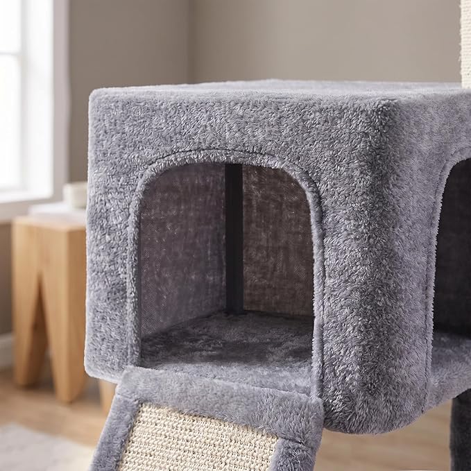 Roypet 32" Cat Tree for Indoor Cats, 2-in-1 Cat House - Image 5