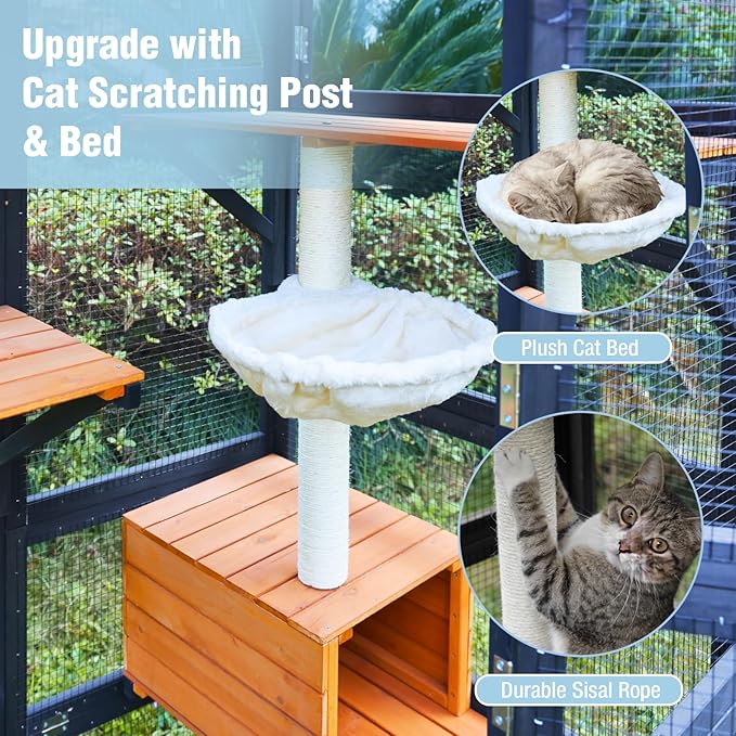 70.1’’ Large Catio Outdoor Cat Enclosure, Weatherproof Walk-in Cat Cage - Image 5