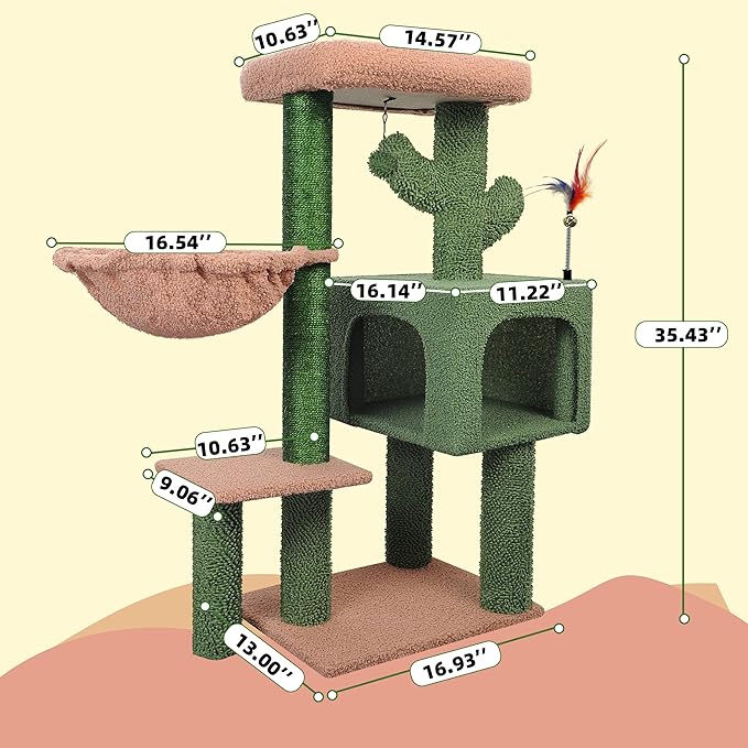 AIWIKIDE Cat Tree Has Scratching Toy - Image 2