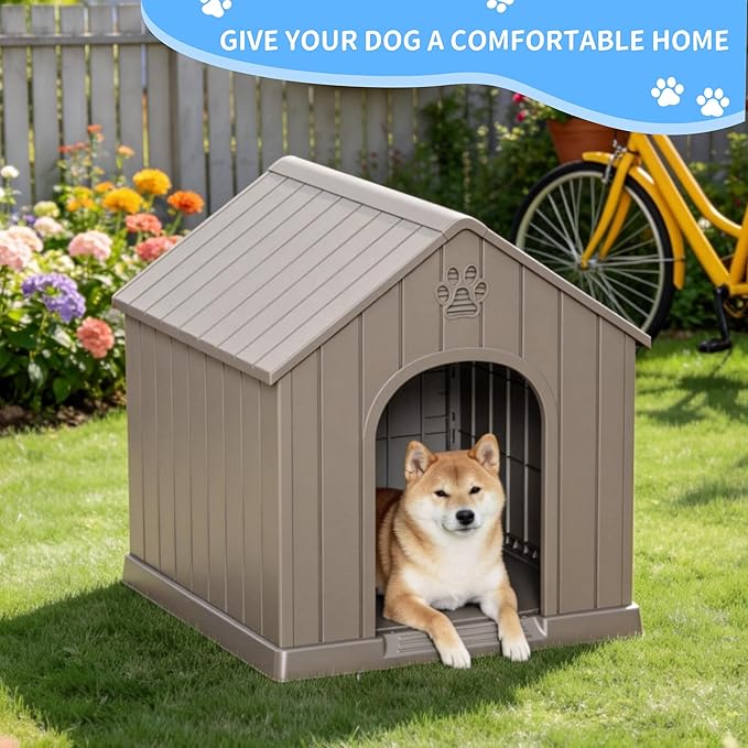 DRATO Indoor & Outdoor Dog Houses, Resin Material Dog House - Image 3