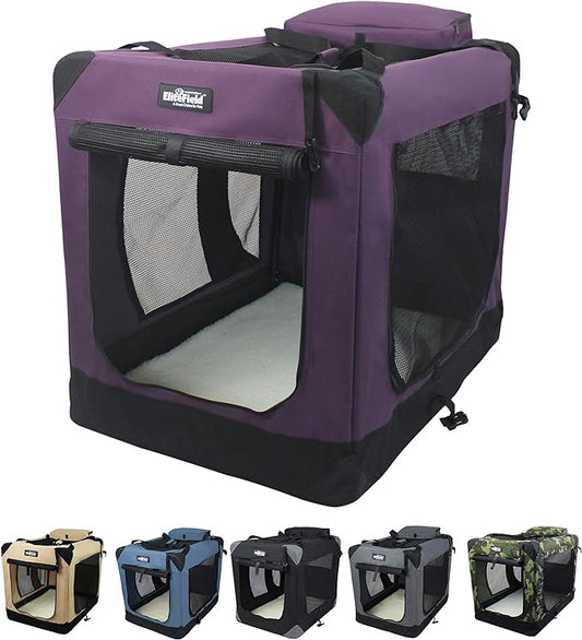 EliteField 3-Door Folding Soft Dog Crate by EliteField