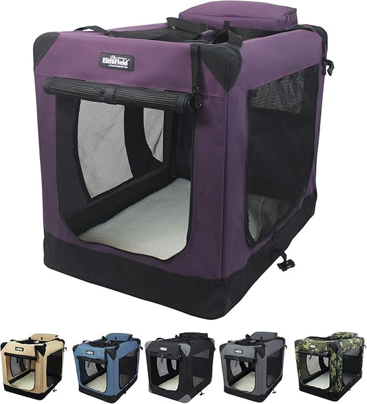 EliteField 3-Door Folding Soft Dog Crate by EliteField