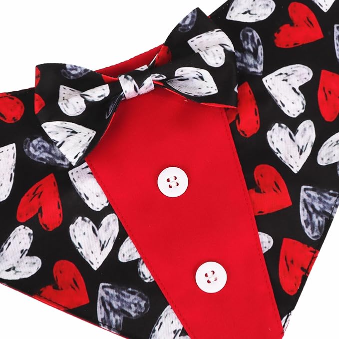ADOGGYGO Valentine Dog Tuxedo, Adjustable Valentine Bandana - Image 6