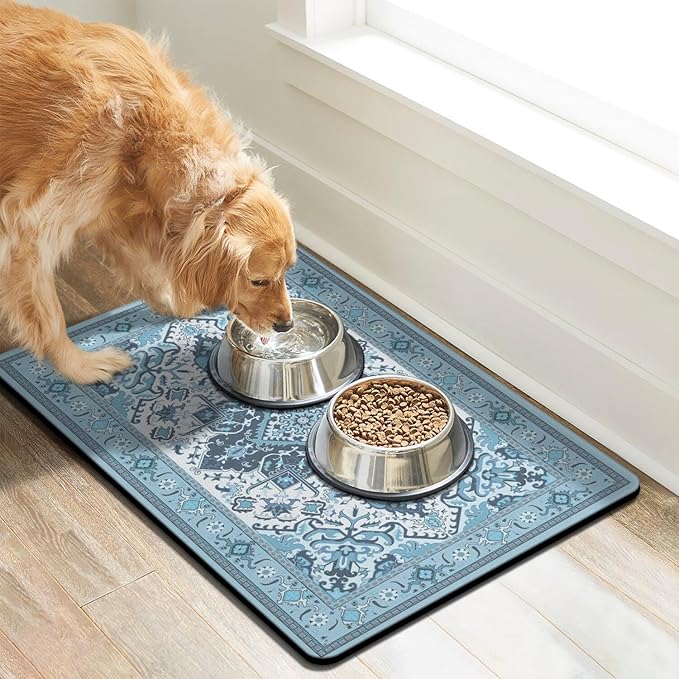 Pet Feeding Mat for Floors Waterproof Dog Mat for Food and Water Absorbent - Image 8