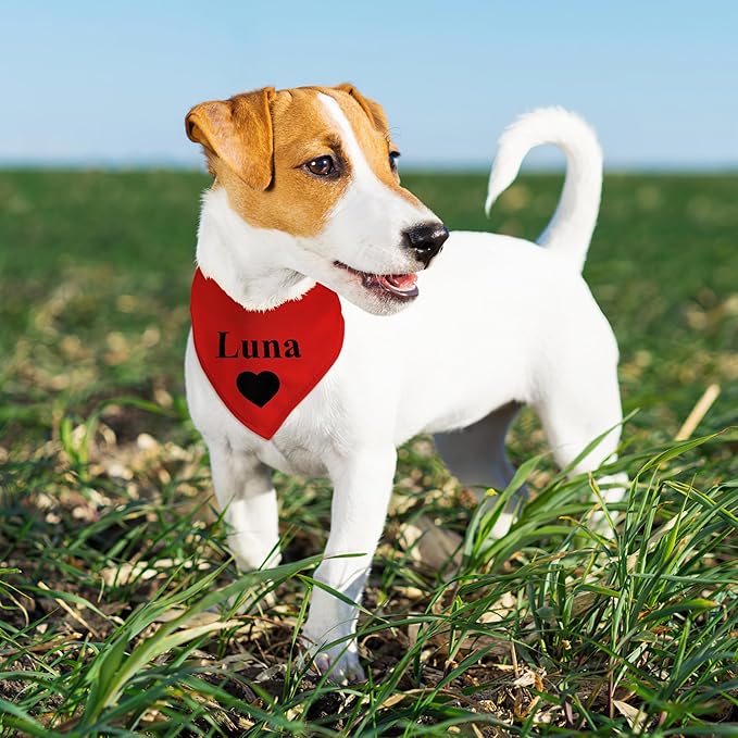 Personalized Dog Bandanas with Buckle Name Photo Logo Custom Neckwear Dog Scarf - Image 6