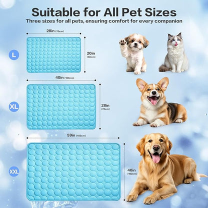 SISROL Cooling Mat for Dogs & Cats, Q-Max>0.4 Chill Fiber Pet Cooling Pad - Image 5
