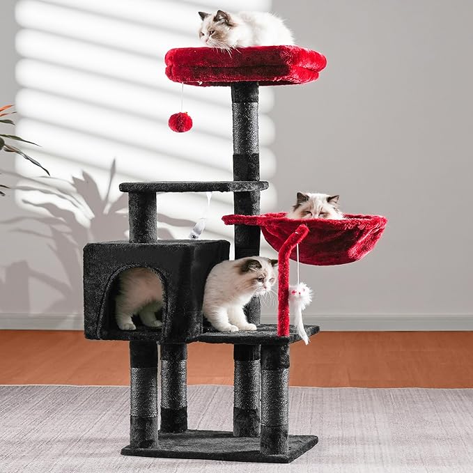 Heybly Cat Tree with Toy, Cat Tower condo - Image 2