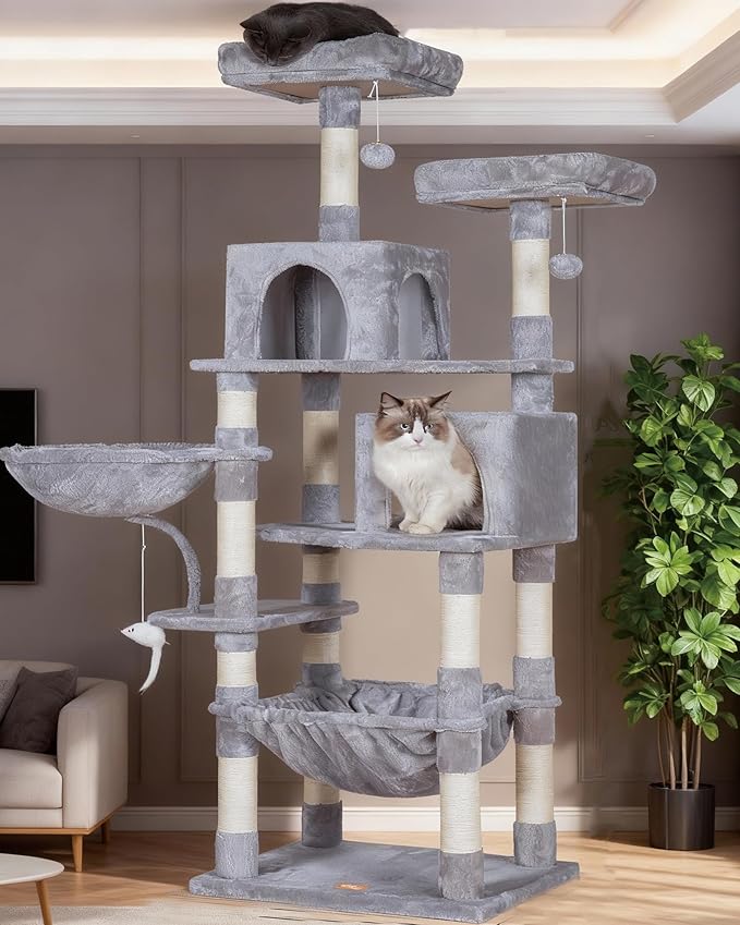Heybly Cat Tree, 70 inches Tall Cat Tower condo by HEYBLY
