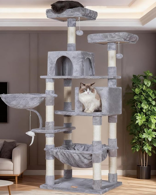 Heybly Cat Tree, 70 inches Tall Cat Tower condo by HEYBLY