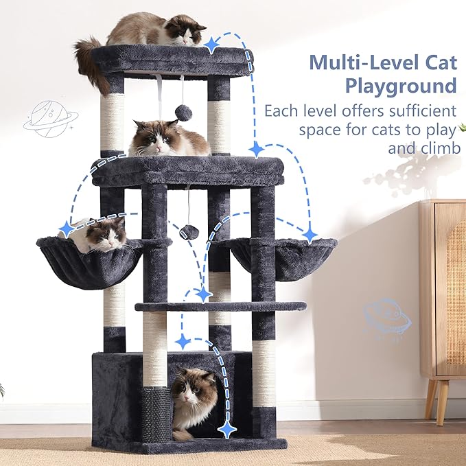 Hey-brother Cat Tree Tower, Scratching Posts - Image 8