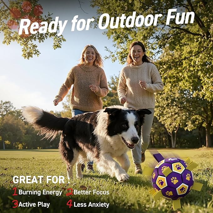 QDAN Dog Ropes Toys, Soccer Ball - Image 6