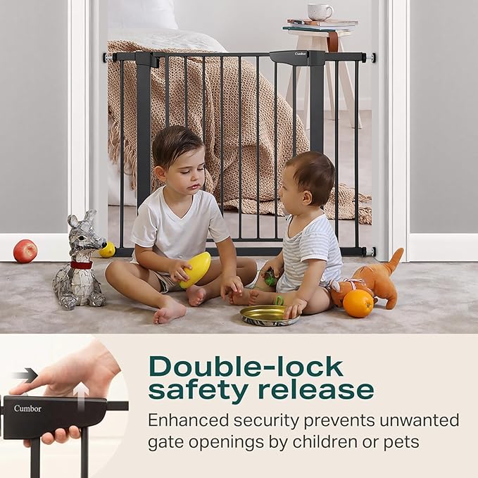 Cumbor 29.7-40.6" Baby Gate for Stairs, Mom's Choice Awards Winner-Dog Gate for - Image 4
