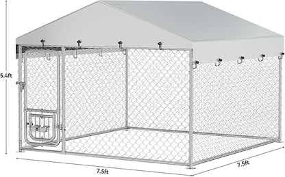 DWVO 7.5'x7.5' Dog Kennel Outdoor - Image 3
