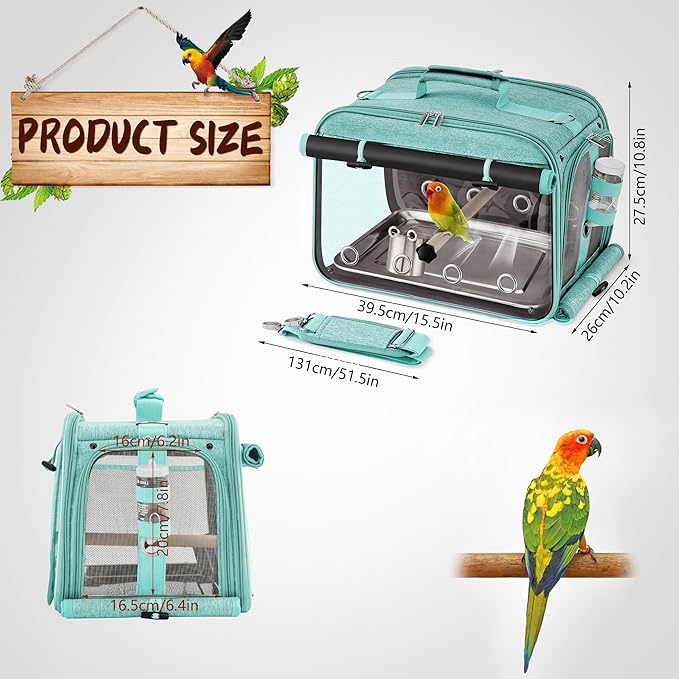 Bird Carrier Airline Approved, Bird Travel Cage - Image 6