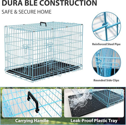 24 Inch Dog Crates for Small Dogs 20LB, Collapsible Dog Cage - Image 4