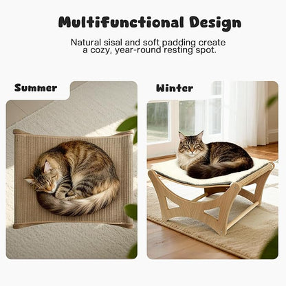 Cat Hammock Bed, Wooden Elevated Cat Beds - Image 3