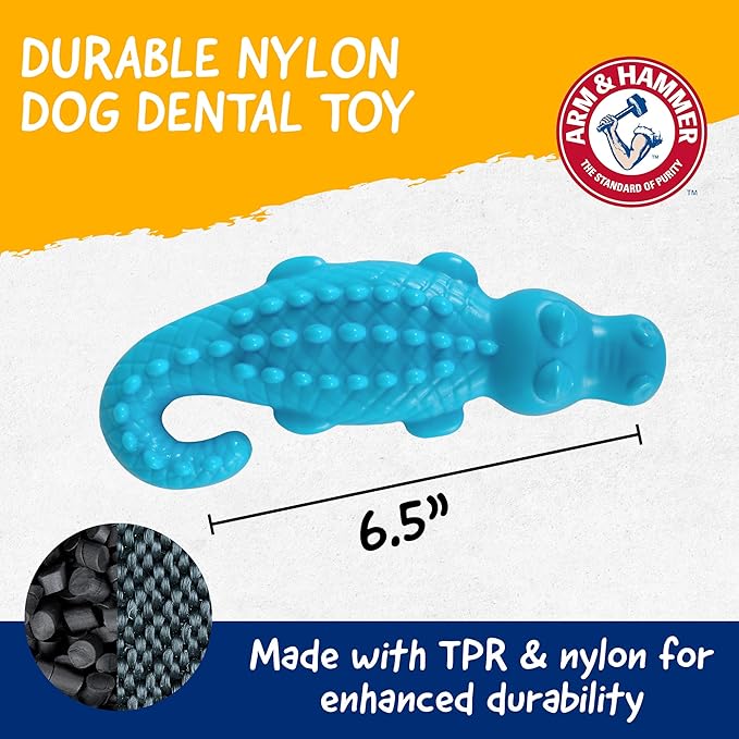 Arm & Hammer Nubbies Gator Dog Dental Chew Toy Mint Flavor Baking Soda Infused - Image 5