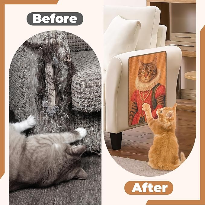 Sisal Cat Scratcher Mat, Cat Wall Scratcher - Image 5