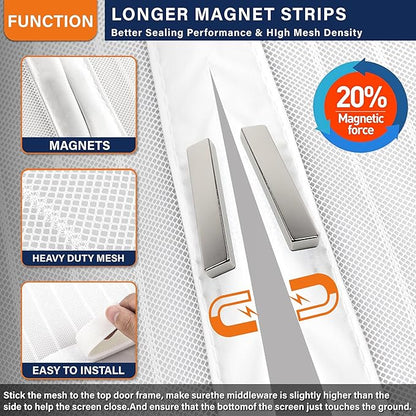 Magnetic Screen Door, Keep Bugs Out, Pet & Kid Friendly，Works - Image 6