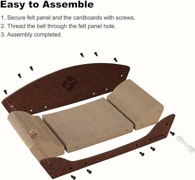 ZOMISIA 26'' Cardboard Cat Scratcher Bed - Image 6