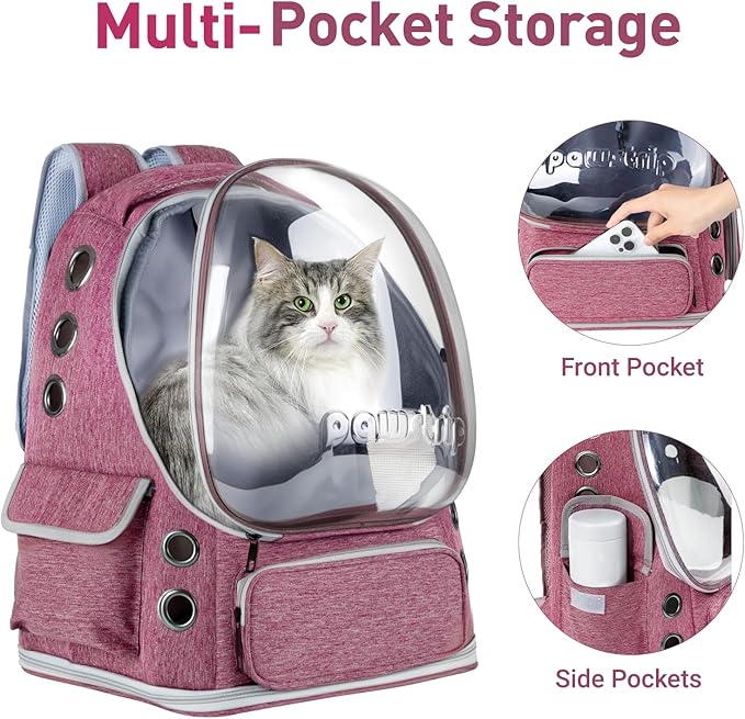 Cat Backpack Carrier with Large Space Bubble Window, Airline Approved - Image 5