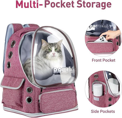 Cat Backpack Carrier with Large Space Bubble Window, Airline Approved - Image 5