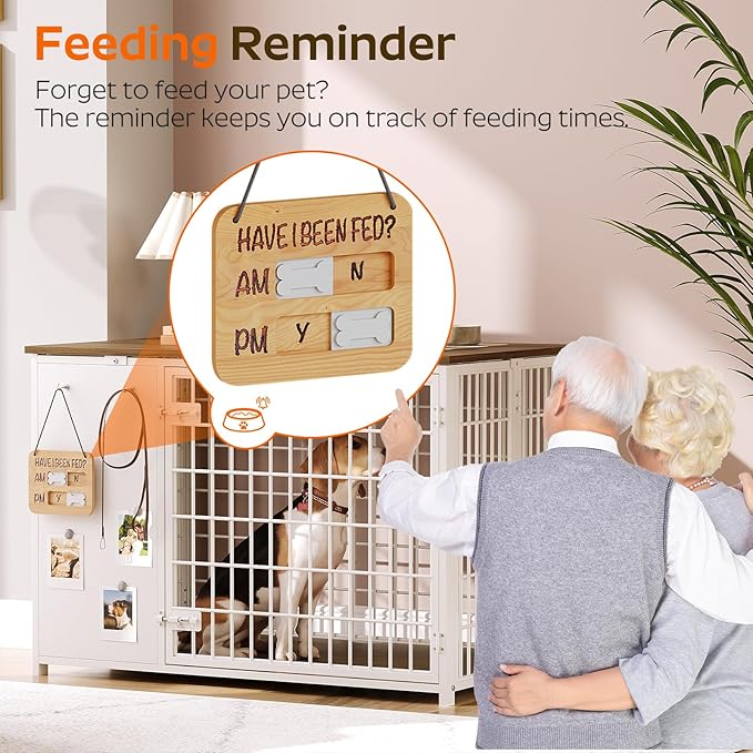YATINEY Foldable Dog Crate Furniture, Dog Crate - Image 3