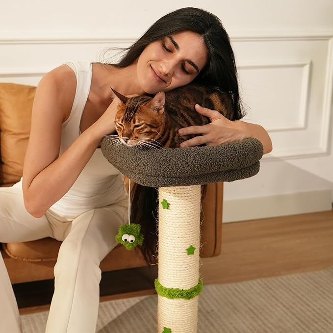 TinyBeast 29.5" Cat Tower with Scratching Post, 4-in-1 Natural Sisal Cat - Image 9
