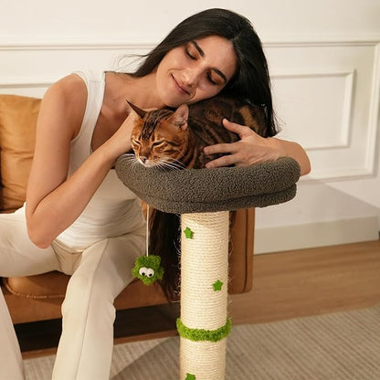 TinyBeast 29.5" Cat Tower with Scratching Post, 4-in-1 Natural Sisal Cat - Image 9