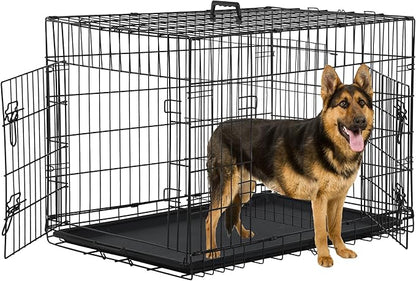 Dog Crate, 42 inch, Collapsible Metal Dog Crate by TFFnew
