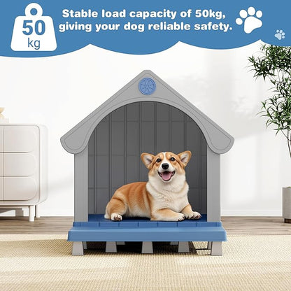 Fancyango Large Dog House Outdoor Indoor, Sturdy Plastic Waterproof Doghouse - Image 2